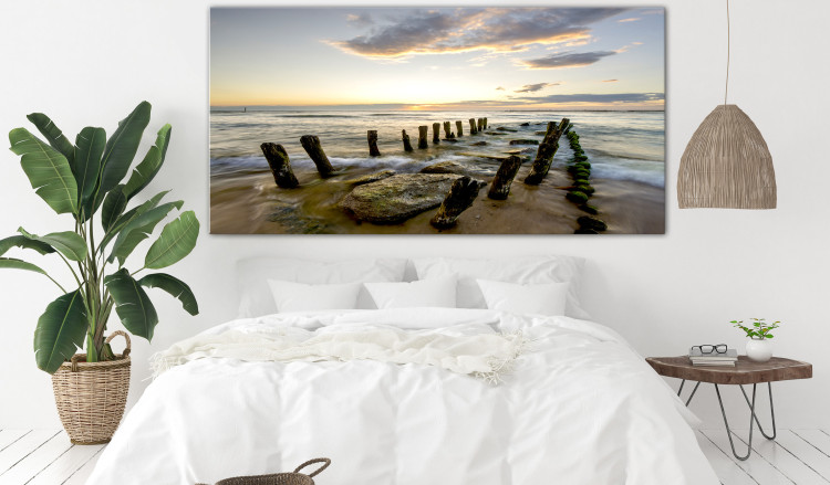 Large canvas print Wooden Breakwaters II [Large Format] 128897 additionalImage 6