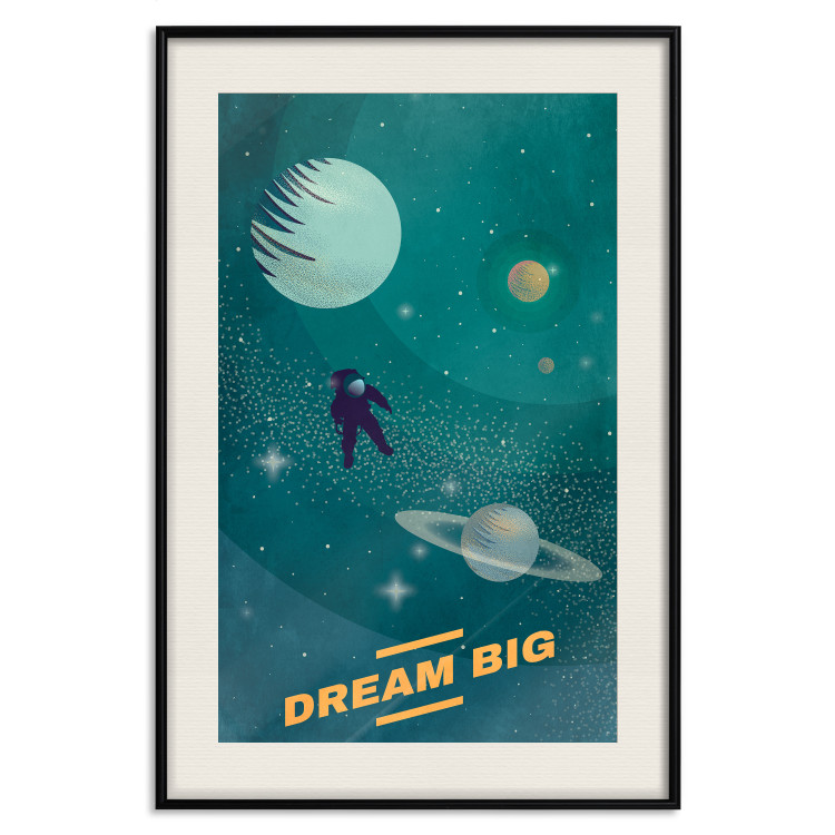 Wall Poster Heavenly Dreams - space abstraction with astronaut and text 129097 additionalImage 19