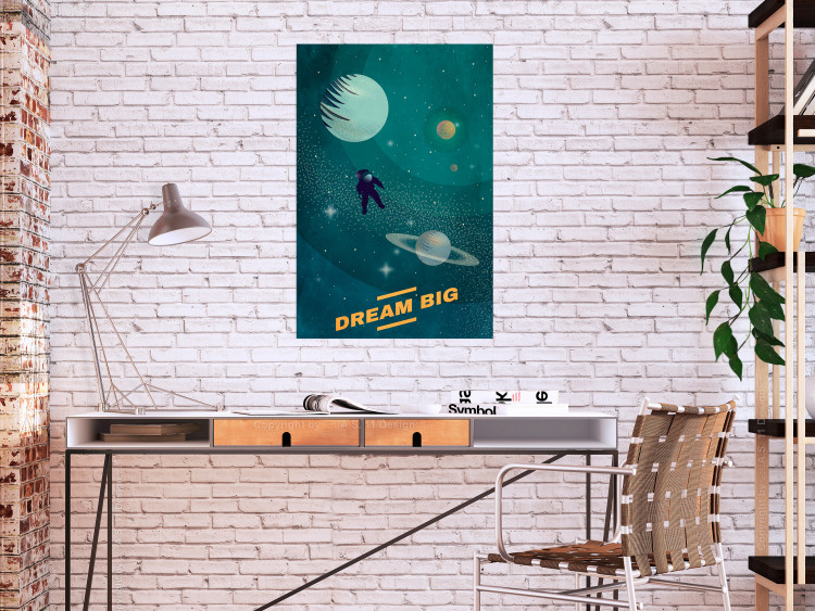 Wall Poster Heavenly Dreams - space abstraction with astronaut and text 129097 additionalImage 12