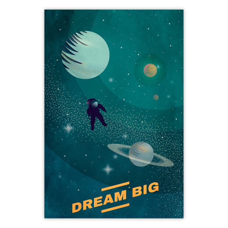 Wall Poster Heavenly Dreams - space abstraction with astronaut and text 129097
