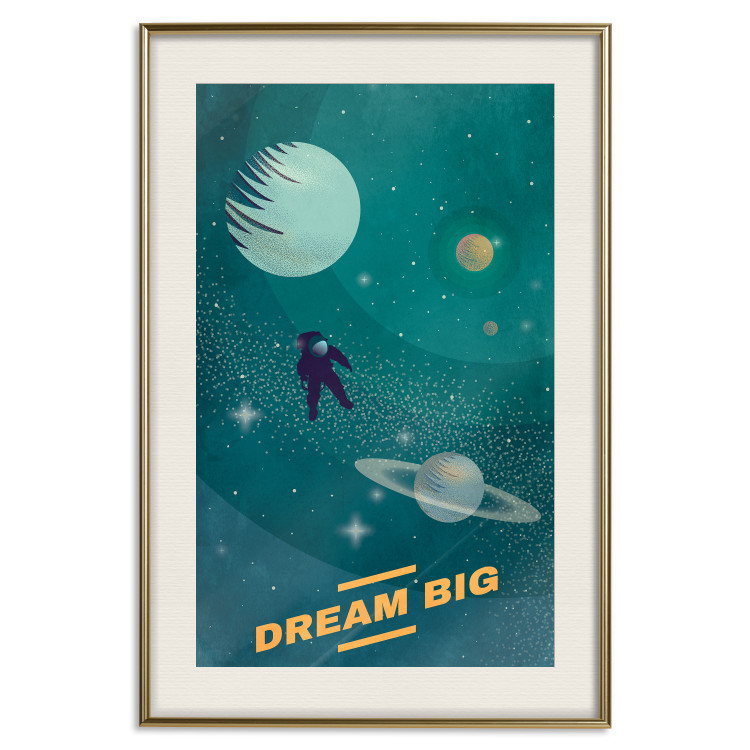 Wall Poster Heavenly Dreams - space abstraction with astronaut and text 129097 additionalImage 20