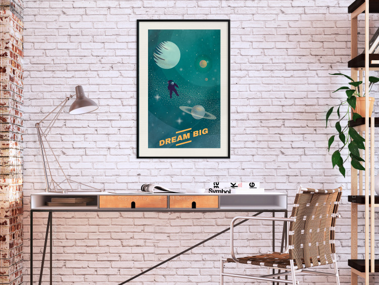 Wall Poster Heavenly Dreams - space abstraction with astronaut and text 129097 additionalImage 24