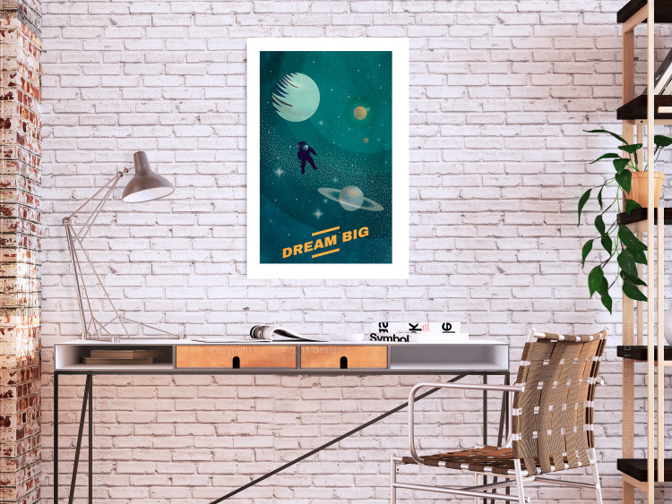 Wall Poster Heavenly Dreams - space abstraction with astronaut and text 129097 additionalImage 11