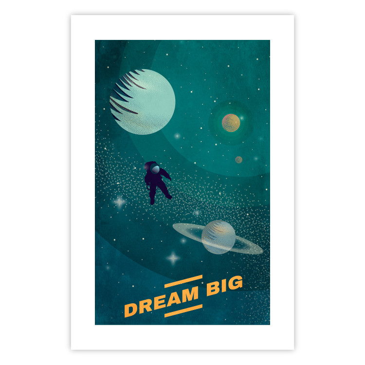 Wall Poster Heavenly Dreams - space abstraction with astronaut and text 129097 additionalImage 25