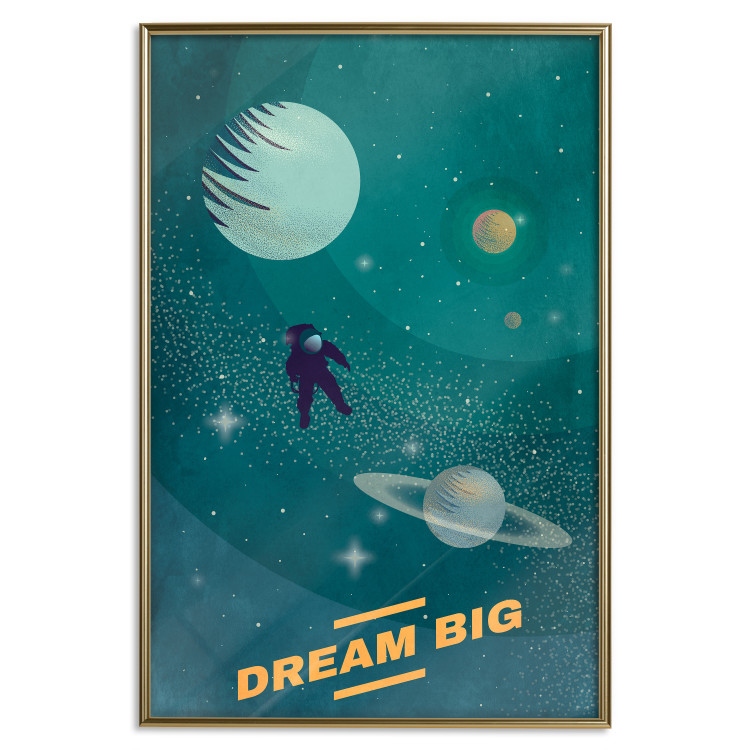 Wall Poster Heavenly Dreams - space abstraction with astronaut and text 129097 additionalImage 17