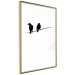Wall Poster Bird Chatter - birds sitting on wires on plain white background 129597 additionalThumb 7