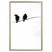 Wall Poster Bird Chatter - birds sitting on wires on plain white background 129597 additionalThumb 17