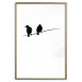 Wall Poster Bird Chatter - birds sitting on wires on plain white background 129597 additionalThumb 14
