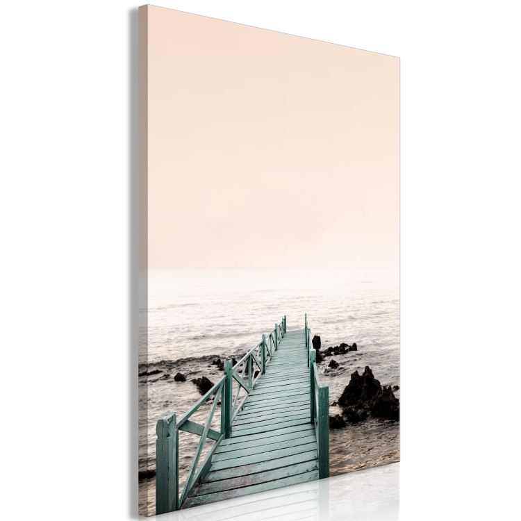 Canvas Art Print Pier of Memories (1-piece) Vertical - seascape landscape 129697 additionalImage 2
