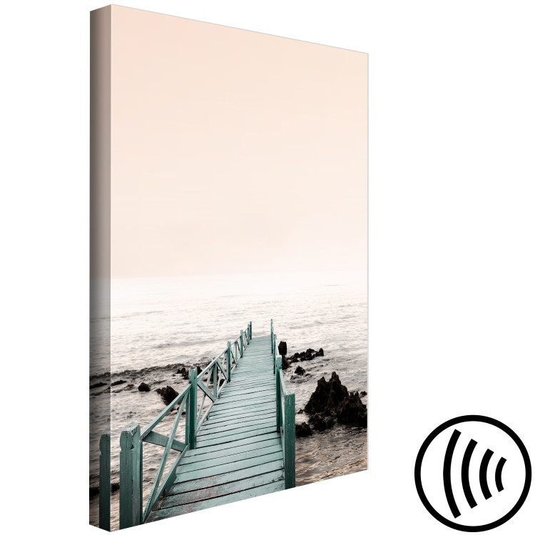 Canvas Art Print Pier of Memories (1-piece) Vertical - seascape landscape 129697 additionalImage 6