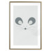 Poster Curious Mouse - animal with a funny face on a solid gray background 130697 additionalThumb 16