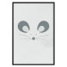 Poster Curious Mouse - animal with a funny face on a solid gray background 130697 additionalThumb 20
