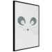 Poster Curious Mouse - animal with a funny face on a solid gray background 130697 additionalThumb 11