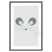 Poster Curious Mouse - animal with a funny face on a solid gray background 130697 additionalThumb 15