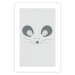 Poster Curious Mouse - animal with a funny face on a solid gray background 130697 additionalThumb 19