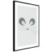 Poster Curious Mouse - animal with a funny face on a solid gray background 130697 additionalThumb 6