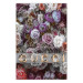 Wall Poster Gucci and Roses - composition of colorful flowers and luxury brand name 131797
