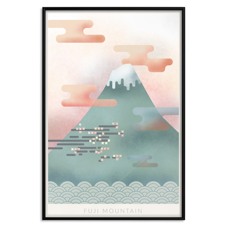 Wall Poster Mount Fuji - abstract composition of a pastel mountain against a sky backdrop 134997 additionalImage 16
