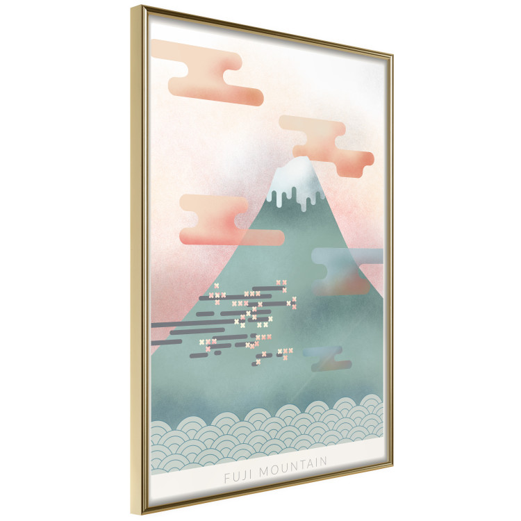 Wall Poster Mount Fuji - abstract composition of a pastel mountain against a sky backdrop 134997 additionalImage 14