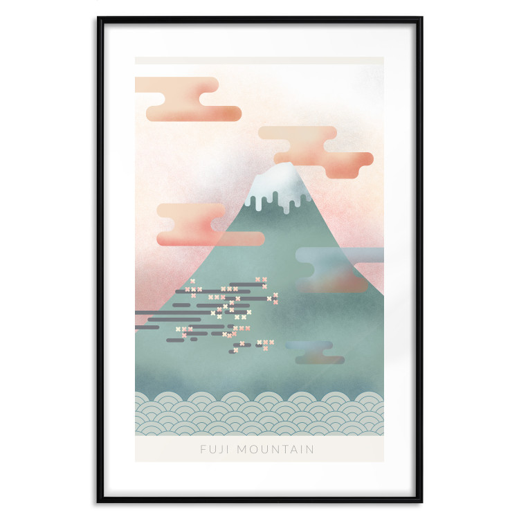 Wall Poster Mount Fuji - abstract composition of a pastel mountain against a sky backdrop 134997 additionalImage 17