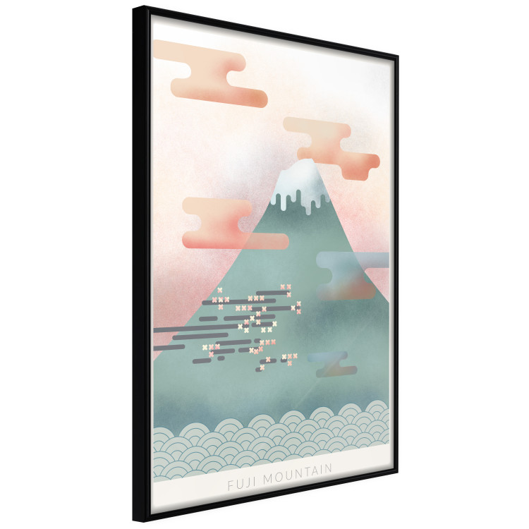 Wall Poster Mount Fuji - abstract composition of a pastel mountain against a sky backdrop 134997 additionalImage 13
