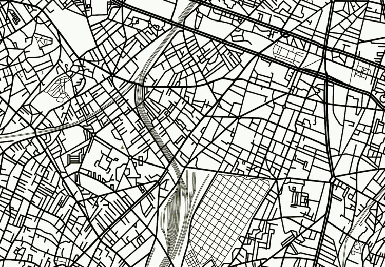 Wall Poster Parisian Mosaic - black and white map of a large city depicted from a bird's-eye view 135097 additionalImage 9