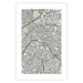 Wall Poster Parisian Mosaic - black and white map of a large city depicted from a bird's-eye view 135097 additionalThumb 19