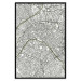 Wall Poster Parisian Mosaic - black and white map of a large city depicted from a bird's-eye view 135097 additionalThumb 16