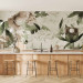 Wall Mural Flowers in bloom - floral motif composition with peonies and leaves 135797 additionalThumb 6
