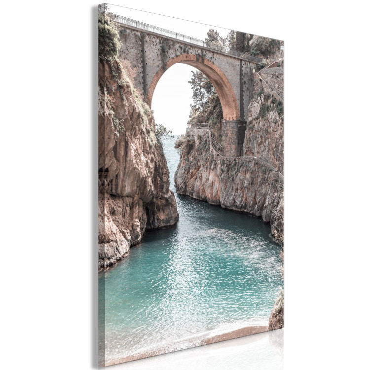 Canvas Bridge in Positano (1-piece) Vertical - Italian landscape view 135897 additionalImage 2
