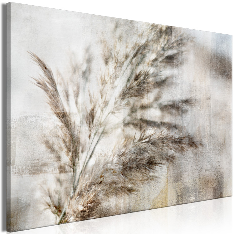 Canvas Dried branch - gray-beige composition in Shabby Chic style 136097 additionalImage 2
