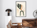 Wall Poster My Dream - simple boho-style abstraction with a leaf in warm colors 137497 additionalThumb 25