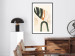Wall Poster My Dream - simple boho-style abstraction with a leaf in warm colors 137497 additionalThumb 2