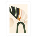 Wall Poster My Dream - simple boho-style abstraction with a leaf in warm colors 137497 additionalThumb 20