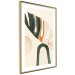Wall Poster My Dream - simple boho-style abstraction with a leaf in warm colors 137497 additionalThumb 8