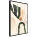 Wall Poster My Dream - simple boho-style abstraction with a leaf in warm colors 137497 additionalThumb 9