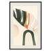 Wall Poster My Dream - simple boho-style abstraction with a leaf in warm colors 137497 additionalThumb 15
