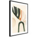 Wall Poster My Dream - simple boho-style abstraction with a leaf in warm colors 137497 additionalThumb 7