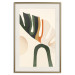 Wall Poster My Dream - simple boho-style abstraction with a leaf in warm colors 137497 additionalThumb 14