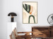 Wall Poster My Dream - simple boho-style abstraction with a leaf in warm colors 137497 additionalThumb 3