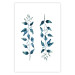Poster Always Together - branches with green leaves on a contrasting white background 137697 additionalThumb 17