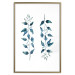Poster Always Together - branches with green leaves on a contrasting white background 137697 additionalThumb 14