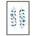 Poster Always Together - branches with green leaves on a contrasting white background 137697 additionalThumb 13