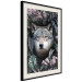 Wall Poster Wolf in Flowers - portrait of a wolf against a background of green plants and flowers 138697 additionalThumb 5