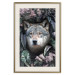 Wall Poster Wolf in Flowers - portrait of a wolf against a background of green plants and flowers 138697 additionalThumb 17