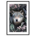 Wall Poster Wolf in Flowers - portrait of a wolf against a background of green plants and flowers 138697 additionalThumb 13