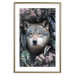 Wall Poster Wolf in Flowers - portrait of a wolf against a background of green plants and flowers 138697 additionalThumb 19