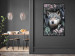 Wall Poster Wolf in Flowers - portrait of a wolf against a background of green plants and flowers 138697 additionalThumb 6