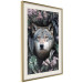 Wall Poster Wolf in Flowers - portrait of a wolf against a background of green plants and flowers 138697 additionalThumb 7