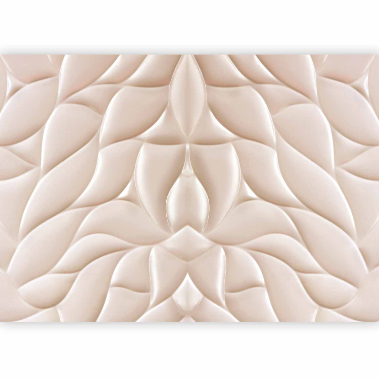 Wall Mural White abstraction - composition depicting a quilted motif 138797 additionalImage 5